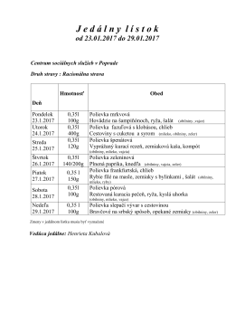 J ed á lnyl í stok - Centrum sociálnych služieb v Poprade