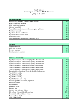 Cenník - miDental