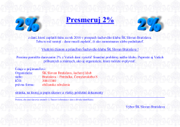 Presmeruj 2% - ŠK Slovan Bratislava