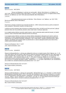13/2017 - Zoznam