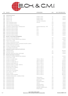Cenn&iacute;k mont&aacute;že - ech
