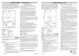 JA-60A Wireless siren JA-60A Trĺdlös – utesiren