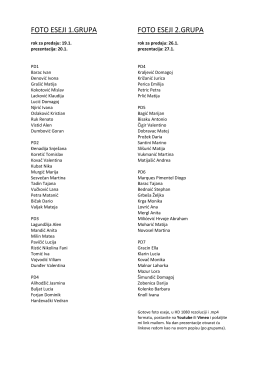 FOTO ESEJI 1.GRUPA FOTO ESEJI 2.GRUPA