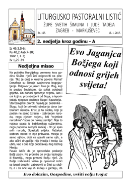 liturgijsko pastoralni listić - Župa Sv. Šimuna i Jude Tadeja