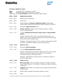 Financije u digitalnom svijetu Kada: 22. veljače 2017. s