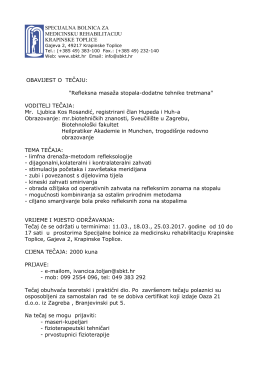 Refleksna masaža stopala-dodatne