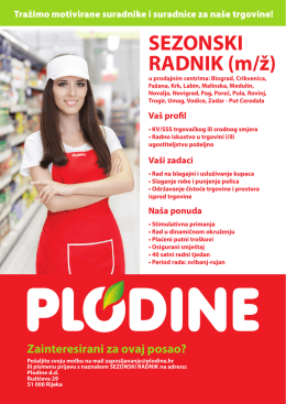 SEZONSKI RADNIK (m/ž)