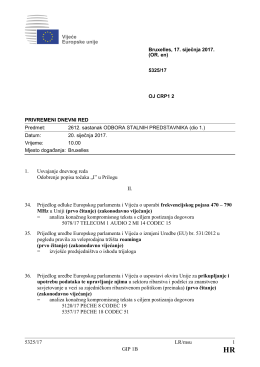 5325/17 LR/msu 1 GIP 1B 1. Usvajanje dnevnog reda Odobrenje