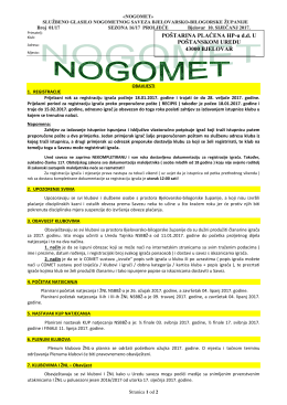 GLASILO BROJ 17-1- proljeće - NSBBŽ – Nogometni savez