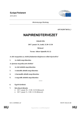 HU HU NAPIRENDTERVEZET