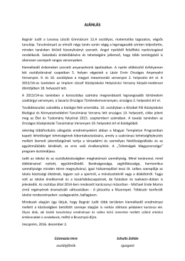 ajánlás - Lovassy László Gimnázium