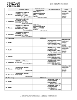 Februári műsor - Csokonai Színház