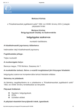 belgyógyász szakorvos