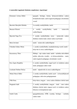 Pedagógusok végzettségei 2015-03