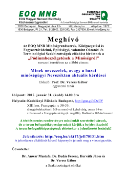 Megh&iacute;v&oacute; - EOQ MNB
