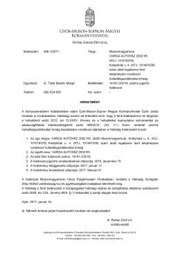 Mosonmagyar&oacute;v&aacute;r, VARGA AUT&Oacute;H&Aacute;Z 2002 Kft.
