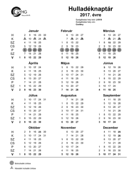 Szem&eacute;tsz&aacute;ll&iacute;t&aacute;s napt&aacute;r