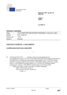 5325/17 COR 1 pn/gf 1 GIP 1B TERVEZETT NAPIREND &ndash; 1