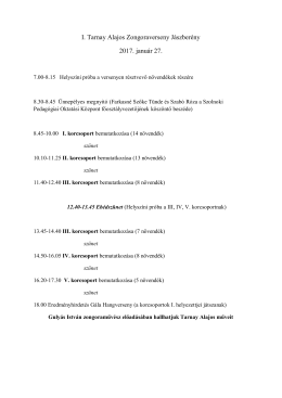 Előzetes program 2017.01.27.