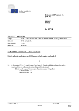 5325/17 COR 2 zv/PU/kb 1 GIP 1B TERVEZETT NAPIREND – 2