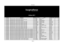 Bugnatese árlista