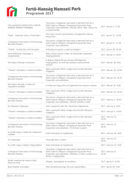 Programlista letöltése - Fertő