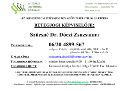 Betegjogi k&eacute;pviselő inform&aacute;ci&oacute;k