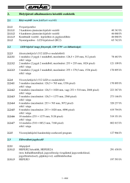 2. Helyij&aacute;rati alkalmaz&aacute;sra k&eacute;sz&uuml;lő eszk&ouml;z&ouml;k