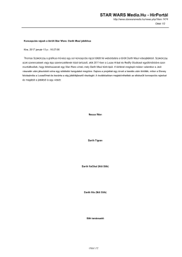Koncepciós rajzok a törölt Star Wars- Darth