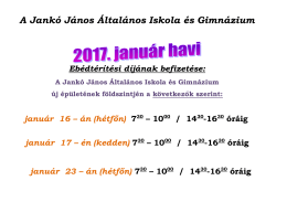 Ebédfizetés-2017 január - jankó jános általános iskola és gimnázium