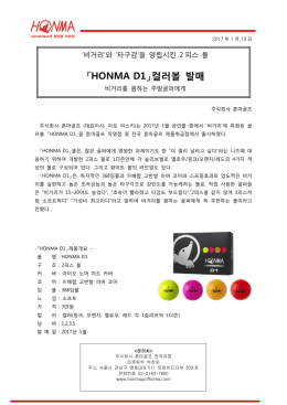 「HONMA D1」컬러볼 발매