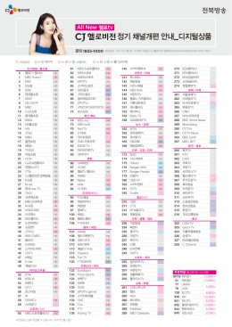 정기 채널개편 안내 _디지털상품