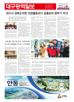 대구시&middot;경북도의원 의정활동보다 금품로비&middot;땅투기 우선