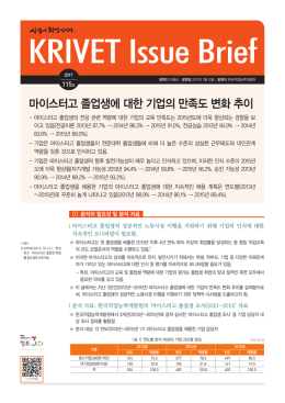 마이스터고 졸업생에 대한 기업의 만족도 변화 추이