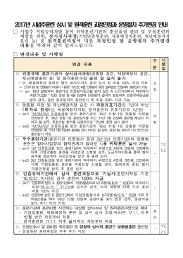 2017년 사업주훈련 상시 및 원격훈련 과정인정과 운영절차 추가변경