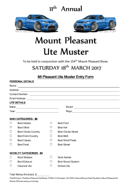 Mount Pleasant Ute Muster