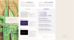 Spa Membership - CONRAD SEOUL콘래드 서울