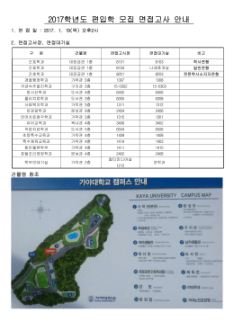 2012학년도 수시2모집 면접고사