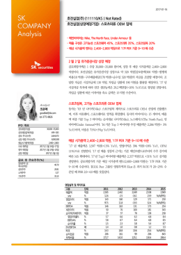 호전실업(주) (111110/KS｜Not Rated) 호전실업(상장예정기업