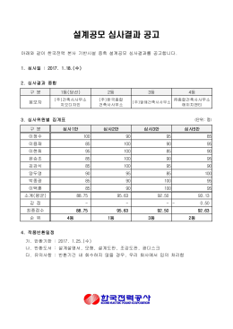 설계심사결과집계(본사 기반시설 증축).