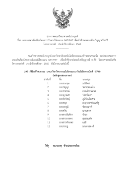 ประกาศคณะวิทยาศาสตร์ประยุกต์ เรื่อง ผลการสอ