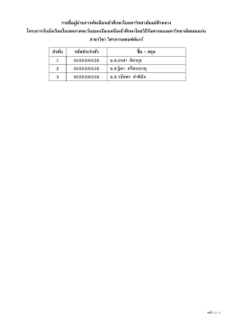 รายชื&Aacute;อผู้ผ่านการคัดเลือกเข้าศึกษาในมหาวิท
