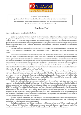 โทษประหารชีวิต - นิด้าโพล - สถาบันบัณฑิตพัฒนบริหารศาสตร์