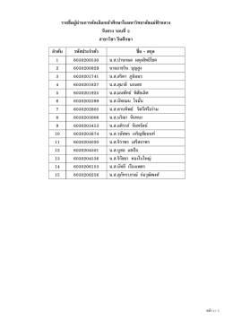 รายชื&Aacute;อผู้ผ่านการคัดเลือกเข้าศึกษาในมหาวิท