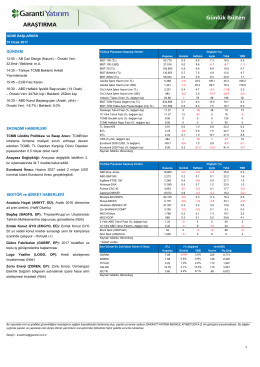 GÜNDEM EKONOMİ HABERLERİ SEKTÖR ve