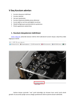 V Daq Kurulum adımları