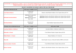 2016-2017 bahar döneminde lisansüstü programlara alınacak