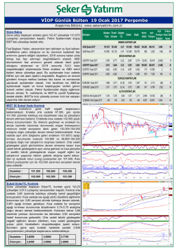 VİOP Günlük Bülten 19 Ocak 2017 Perşembe