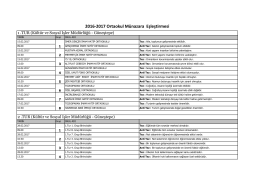 2016-2017 Ortaokul Münazara Eşleştirmesi