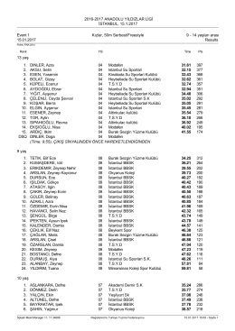 1.g&uuml;n sonu&ccedil;ları (g&uuml;ncelleme 15.01.2017)